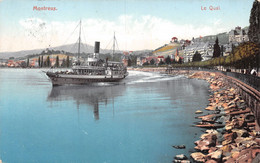 Montreux - Le Quai - Bateau à Vapeur - Steamer - Dampfschiff - Montreux