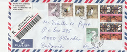 Hong Kong 2010 Registered Letter To Bulgaria - Cartas & Documentos