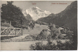 INTERLAKEN Bahn Gsteigwiler-Brücke Aus Dr. Buomberger's Eisenbahn-Panoramakarten - Gsteig Bei Gstaad