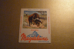 Buvard Biscottes Magdeleine Granville "Bison" (Buffle ??) - Biscottes