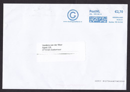 Netherlands: Parcel Fragment (cut-out), 2021, Meter Cancel, Studio Graafland Photography, Logo (minor Damage) - Storia Postale