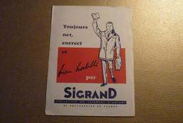 Buvard "Sigrand" Spécialiste Du Vêtement D'Enfant. - Textile & Vestimentaire