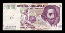 Italia Italy 50000 Lire Gian Lorenzo Bernini 1992 Pick 116c BC+ F+ - 50000 Lire