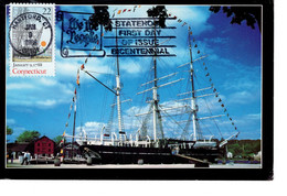 U. S. A. 1988: SAILING SHIP, MAXIMUM CARD - Registered Shipping! - Cartoline Maximum