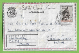 História Postal - Filatelia - Aerograma - Aerogram - Stamps - Timbres - Philately - Portugal - Angola - Storia Postale