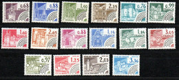 Préoblitéré Yvert N° 162 à 177 ** - Série Monuments Historiques - 16 Valeurs - 1964-1988