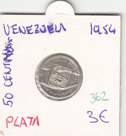 CR0362 MONEDA VENEZUELA PLATA 0,50 CTS 1954 - Venezuela