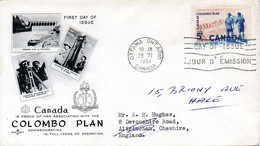 CANADA. N°321 De 1963 Sur Enveloppe 1er Jour Ayant Circulé. Plan De Colombo/Barrage Au Pakistan. - 1961-1970