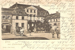 Lauterbach Rh. - Markt Pferdefuhrwerk 1901 AKS - Lauterbach