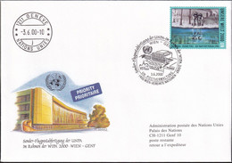 UNO WIEN 2000 Sonder-Flugpostabfertigung Wien Genf Brief - Covers & Documents