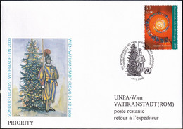 UNO WIEN 2000 Sonderflugpost Weihnachten 2000 Wien - Vatikanstadt Brief - Lettres & Documents