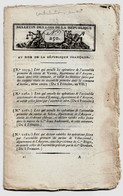 Bulletin Des Lois N°250 Nivôse An VII (1798) L'armée D'Italie En Piémont Turin/Exportation Du Poisson/Contributions - Décrets & Lois