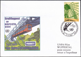 UNO WIEN 2001 Grussflugpost Zur Naposta 2001 Brief - Lettres & Documents