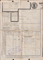 DDZ 289 --  Document De Transport Luxembourg - Cachets DOUANE ATHUS S/Timbres Fiscaux , Gare Dito 1953 - Documents