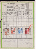 DDZ 292 - CANTONS DE L' EST - Document De Transport - Cachets DOUANE HERBESTHAL 1948 S/Timbres Fiscaux - Documenten