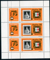 HUNGARY 1976 ITALIA Stamp Exhibition Sheetlet MNH / **.  Michel 3143 Kb - Unused Stamps