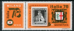 HUNGARY 1976 ITALIA Stamp Exhibition  MNH / **.  Michel 3143 - Unused Stamps