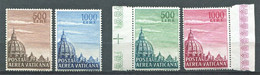 VATICANO 1953/58  POSTA AEREA CUPOLA I° E II°   ** MNH CENTRATI - Aéreo