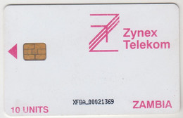 ZAMBIA - Zynex Telecom, XFBA ,10 U, Used - Zambia