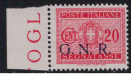 Italy - 1944 R.S.I. - Tax N.49 (Verona) - Cat. 100 Euro - Gomma Integra - MNH** - Portomarken