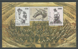 SAN MARINO - 1986  ARTE CINESE BF USATO - Blocks & Sheetlets