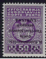 LUBIANA Occ. Italiana - Tax N. 6b Cv 150 Euro - Varietà Soprastampa Capovolta (Inverted Overprint) Gomma Integra  MNH** - Ljubljana