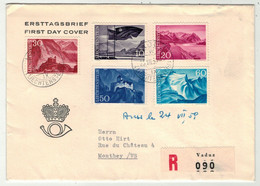 Liechtenstein // 1951-1960 // Lettre Recommandée Pour Monthey - Covers & Documents