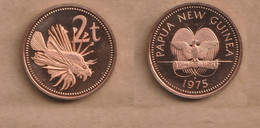 PAPUA NUEVA GUINEA  2 TOEA 1975  Copper Plated Zinc • 4.15 G • ⌀ 21.72 Mm  Proof KM# 2 - Papua-Neuguinea