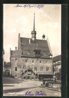 AK Pössneck, Rathaus Im Sonnenschein - Pössneck