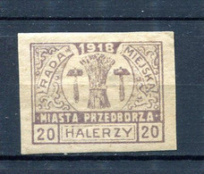 Poland 1918 Przedboze Civil War 20h MH Imperf Proof /Sample 10751 - Ongebruikt