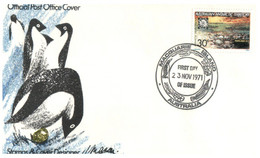 (RR 48) Australia - 1971 FDC - AAT Mawson & Macquaries Islands P/M (2 Covers) - FDC