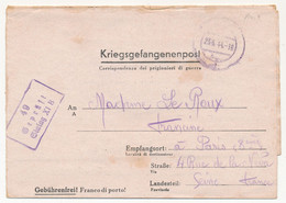 KRIEGSGEFANGENENPOST - Lettre Depuis Le Stalag XIB - Censeur 49 - 1941 - Guerra De 1939-45