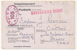 KRIEGSGEFANGENENPOST - Postkarte Depuis Le Stalag 1 B - Censeur 105 - 1941 - 2. Weltkrieg 1939-1945