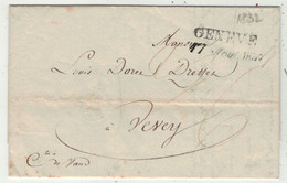 Suisse // Switzerland //  Préphilatélie // Lettre De Genève Pour Vevey (1832) - ...-1845 Préphilatélie