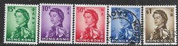Hong Kong  1962-6 Sc#204-5 MNH, 210-2  Used  2016 Scott Value $7.10  Not Sure Which Watermark - Used Stamps