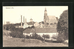 AK Kamenz I. Sa., Teilansicht Mit Kirche - Kamenz