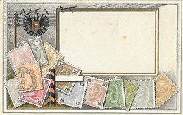 Représentation Timbre - Timbres - Carte Gaufrée - Oesterreich Post Autriche - Blason Armoiries Correspondenzkarte - Briefmarken (Abbildungen)