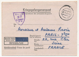 KRIEGSGEFANGENENPOST - Correspondance De P.G. Depuis Le Stalag IV D - Censeur 37 - 1943 - Guerra De 1939-45