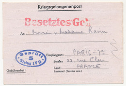 KRIEGSGEFANGENENPOST - Correspondance P.G. Du Stalag IV D - Censeur 5 - 1940 - Griffe Rouge "Pas De Longues Lettres ... - WW II