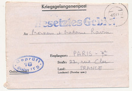 KRIEGSGEFANGENENPOST - Correspondance P.G Stalag IV D - Censeur 18 - 1941 - Griffe Violette  "Pas De Longues Lettres ... - Guerre De 1939-45