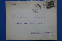 B138 TUNISIE  BELLE LETTRE  1929   BIZERTE POUR PARIS FRANCE + AFFRANCH. INTERESSANT - Briefe U. Dokumente