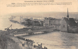 89-SENS-INONDATION DE JANVIER 1910, L'YONNE PRISE AU DESSUS DE LA MAISON BARBOT... - Sens