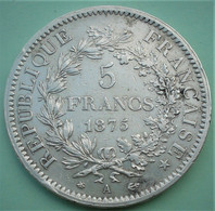 France - 5 Francs Hercule 1875A Paris Pièce De Monnaie Argent - J. 5 Francs