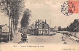 89-SENS-PERPECTIVE DES RUES DE PARIS ET CARNOT - Sens