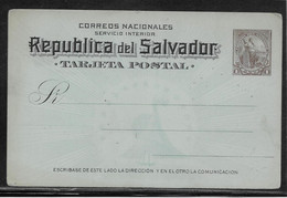 Salvador - Entiers Postaux - Salvador