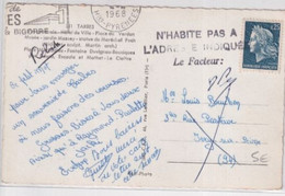 CHEFFER - 1968 - CARTE De TARBES Avec ANNULATION N'HABITE PAS A L'ADRESSE INDIQUEE LE FACTEUR ! IVRY SUR SEINE - 1967-1970 Maríanne De Cheffer