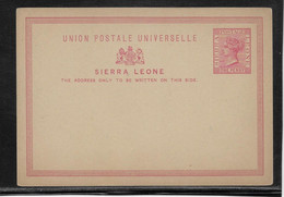 Sierra Léone - Entiers Postaux - Sierra Leone (...-1960)