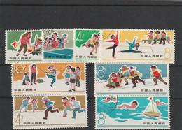 China Chine 1965, Mi 919-926, Children's Games - Used Avec Gomme ** - Oblitérés