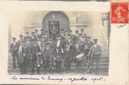 CPA 27 CARTE PHOTO LES MUSICIENS DE TOURNY 14 JUILLET 1906 - Other & Unclassified