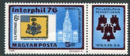 HUNGARY 1976 INTERPHIL Stamp Exhibition  MNH / **.  Michel 3122 - Neufs